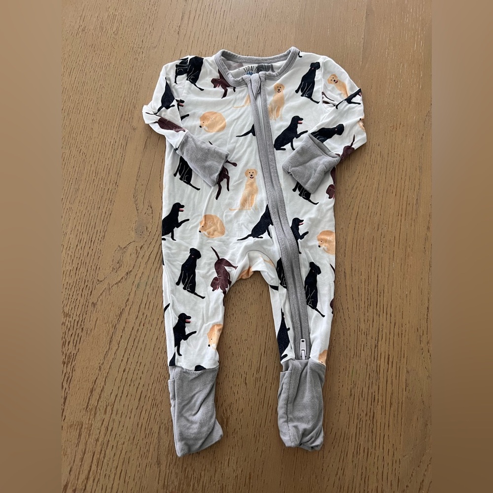 Bamboo Labrador retriever dog bamboo sleeper pjs size newborn